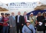 chilean miners Pictured above: Upon their arrival to the Holy Land this week, 31 Chilean miners were greeted by the Chilean Ambassador to Israel Joaquin Montes (center left), EL AL President Elyezer Shkedy (center) and the Israel Minister of Tourism, Stas Misezhnikov (center right).
