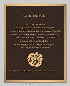Louis Rose Plaque