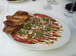 carpaccio salad at Eddie V's