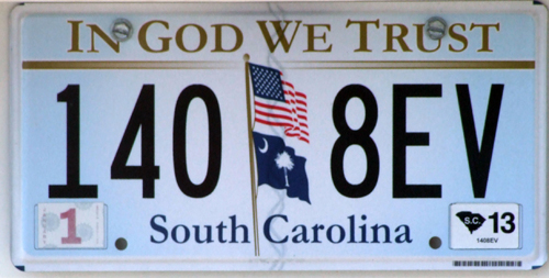 south carolina~in God we trust