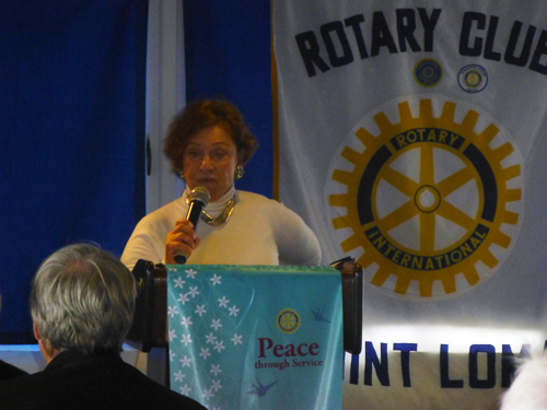 Frances Gelbart at Point Loma Rotary Feb. 8, 2013