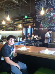 Shor Relaxes At The Juice Bar 