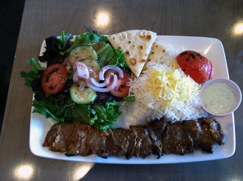 Beef Kabob at Luna Grill