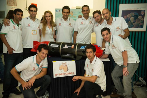 Ben Gurion University students and their robotic submarine