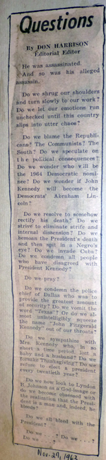 questions after jfk