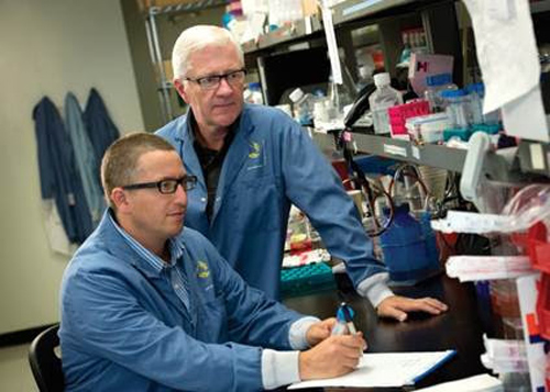 Dr. Liran Shlush and Dr. John Dick. (Photo: UHN - University Health Network Toronto Ontario)