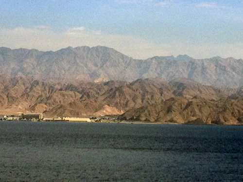 Moabite Mountains of Jordan as seen from Israel
