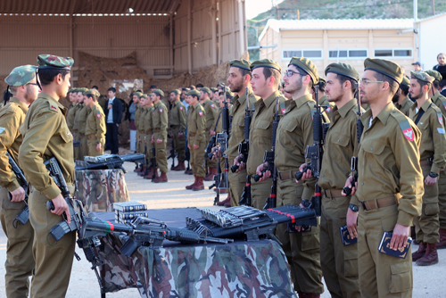 IDF enlistment ceremony was held Thursday, Feb. 6, for 170 Haredi soldiers (Photo: Gabriel Dabush)