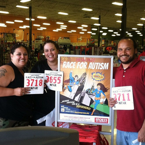 Tina Kramer, left, with fellow Race for Autism entrants Vanessa Garcia and Alan Kaplan