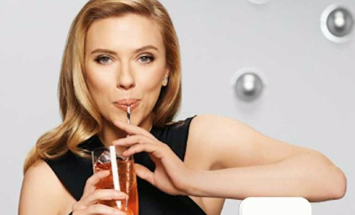 Scarlet Johansson as Sodastream spokesperson