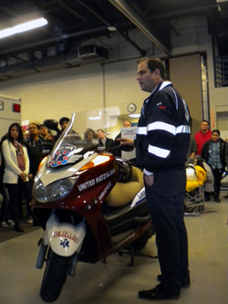 BEST Eli Beer and Ambucycle with EMS Students at County EMS Training Cen...