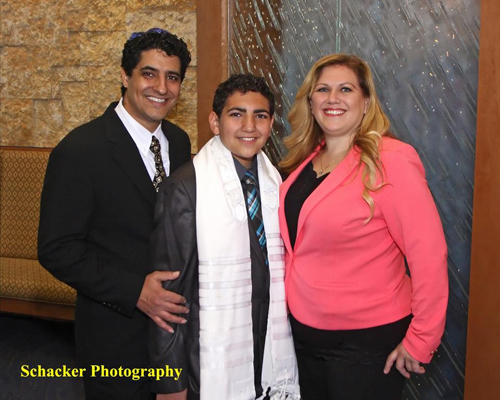 Shahar, Shor and Sandi Masori at Temple Emanu-El