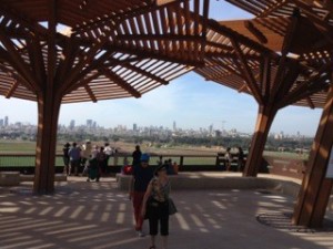 Under the pergola at Sharon Park