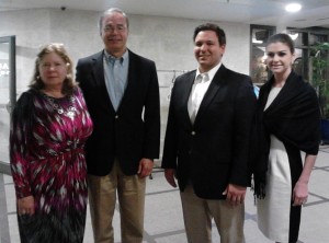 U.S. Reps. Andrew P. Harris, left, and Ron DeSantis, are flanked by their wives, respectively Sylvia "Cookie" Harris and Casey Black DeSantis