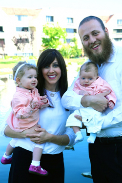 Rabbi Rafi and Chana Andrusier with children Yehudis and Isaac (Photo: Chabad of East County)