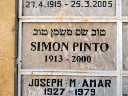 Simon Pinto plaque