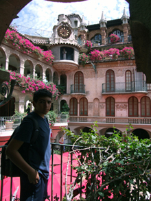 Balcony view of the Mission Inn