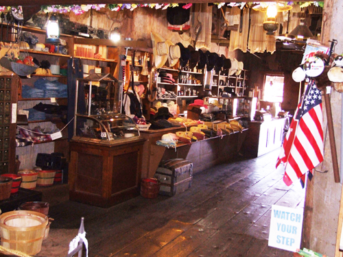 Interior of general store in Calico Ghost Town