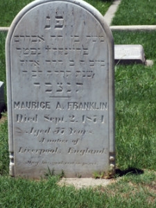 maurice franklin gravestone