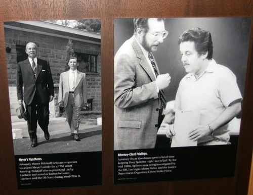 From left, Moses Polakoff, Meyer Lansky, Oscar Goodman and Tony Spilotro