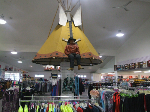 Interior of Blackfeet Trading Post, Browning, Montana, July 2014