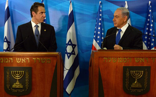 New York Gov. Andrew Cuomo and Israel PM Binyamin Netanyahu, Aug. 13, 2014