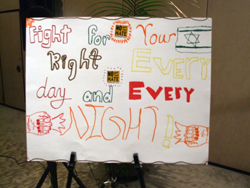 Anti bullying poster at Congregation Beth Israel