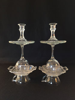 Shabbat candleholders by Ellen Berger