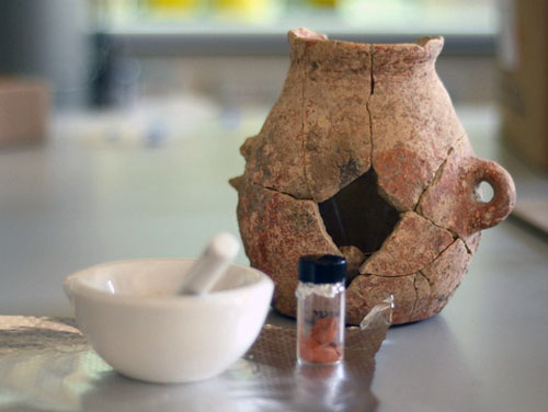 : Remains of Ancient Olive Oil Discovered in the Lower Galilee/ {Photo Courtesy of Israel Antiquities Authority}