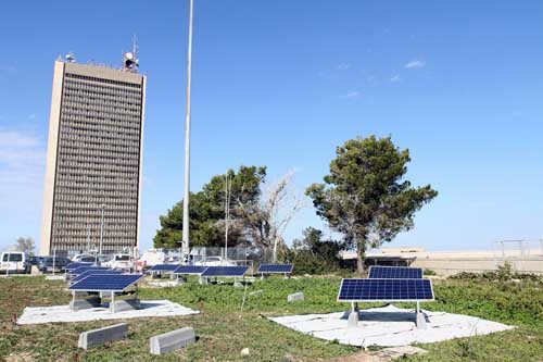 Solar panels and green roofs at the University of Haifa (Photo: University of Haifa) 