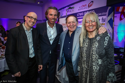 From left, IAC CEO Sagi Balasha; IAC Chairman Shawn Evenhaim; Philanthropist Sheldon Adelson; and Dr. Miriam Adelson.
