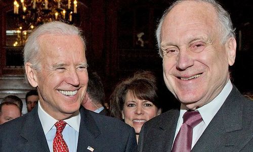 U.S. Vice President Joe Biden and WJC President Ron Lauder (Photo: Ron Sachs)