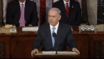 Prime Minister Benjamin Netanyahu addresses Congress on Tuesday. Credit: YouTube screenshot.