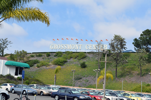 Grossmont Center sign above Jackson Drive, La Mesa