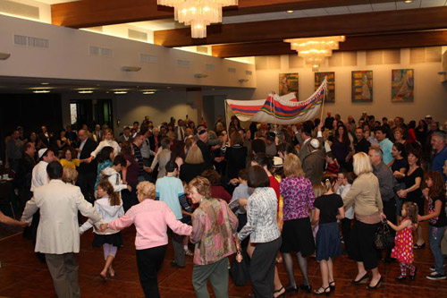 A celebration in the Cohen Social Hall of Tifereth Israel Synagogue