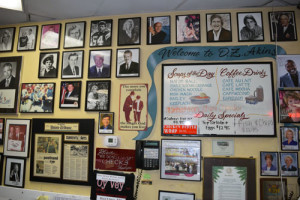 Portion of celebrity wall at D.Z. Akin's