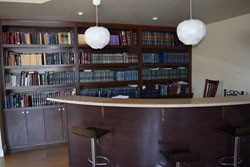 Book bar in Chabad House at SDSU