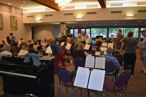 TICO orchestra readying for rehearsal