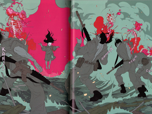 Asaf's favorite double panel in 'The Divine' showing the supernatural children's revenge