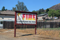 Sign on Harbison Canyon Road