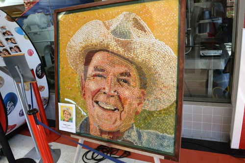 Jelly Belly portrait of Ronald Reagan