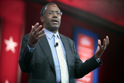Ben Carson ignited a media firestorm with his recent comments on Jews, guns, and the Holocaust. Photo: Gage Skidmore via Wikimedia Commons.