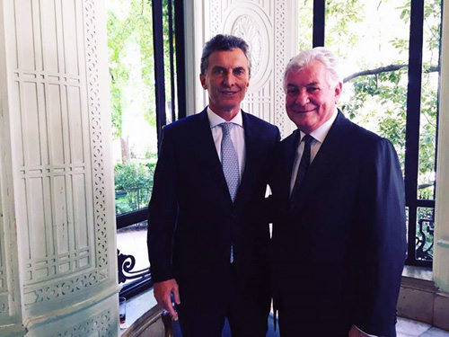 Macri, left, and Rosen