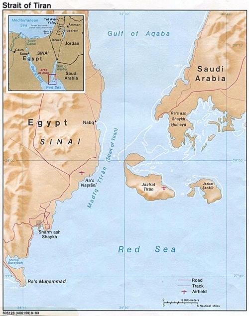 Strait of Tiran (Wikipedia map)