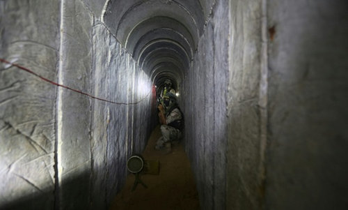 Hamas tunnel destroyed by Israel