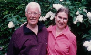 Goldie Morgentaler with Douglas Jensen in 1996