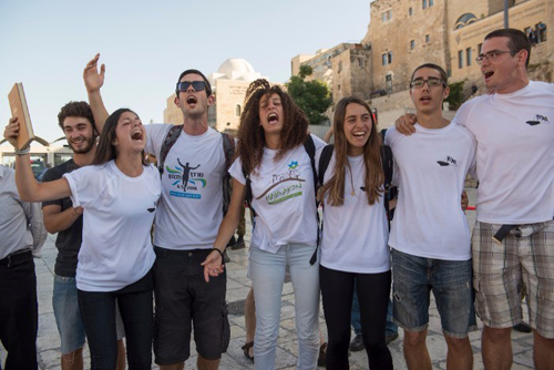 Hannaton students in Jerusalem