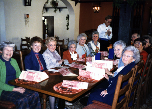 Sylvia Arden, second from left, with oral history volunteers of the San Diego Historical Society.