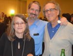 Marcia Tatz Wollner and husband David share a moment with Todd Salovey (center) at Soille gala