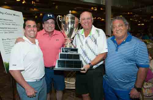 First Place Golf Foursome: Jeffrey Pollak, Earl Altshuler, Gary Pollak and Paul Cohen